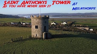 🌏 HISTORY BY DRONE... St Anthonys tower Milnthorpe.ANOTHER YOUTUBE FIRST. Birds eye view.