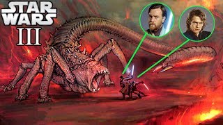 Anakin and Obi-Wan's Unknown MONSTER FIGHT on Mustafar in Revenge of the Sith - Star Wars Theory