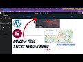 How To Create Sticky Menu Header in Elementor Free | Kazukiyan Elementor Tutorial