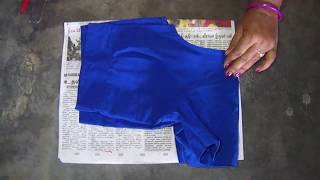 Blouse Paper Cutting in Tamil | Simple blouse paper Cutting for Beginners