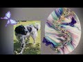 acrylic painting vibrant swipe tutorial fluid art create art acrylicpainting pourart flowarts