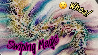 Gorgeous Vibrant Swipe Tutorial, Acrylic Painting, Fluid Art, Creating Beauty, DIY Crafts