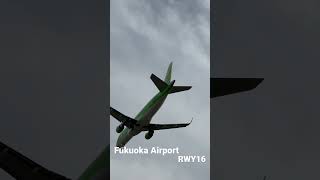 ［4K］福岡空港 Fukuoka Airport RWY16 (FUK/RJFF)  / Fuji Dream Airlines 着陸 / #福岡空港 #飛行機 #着陸 #fda