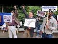 mqm stages protest in london against genocide of mohajirs in pakistan