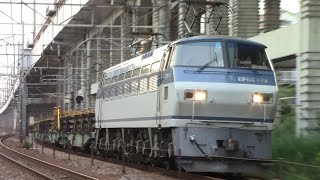 【日鐵ロンチキ】JR貨物　EF66-129号機牽引　8090レ貨物列車(ﾁｷ5200・5500×21B)