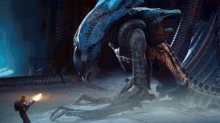 Aliens Dark Descent Giant Xenomorph Awakens Scene 4K ULTRA HD