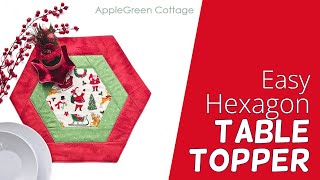 Sew An Easy Christmas HEXAGON Table Topper ✨