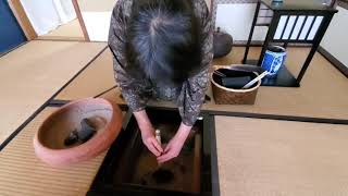 炭所望, 好日棚 sumishomo w/ kojitsudana Omotesenke-ryu [表千家流] tea class 2021-1-30