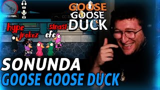 EFSANE KADRO İLE GOOSE GOOSE DUCK! | MAKARA MAKSİMUM SEVİYEDE | EFE UYGAÇ OYUNDA