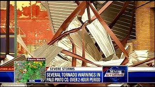 Tornado damage in Palo Pinto County