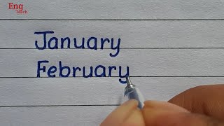 Name of twelve months | January, February to December |writing twelve months nam