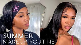 My Summer Makeup Routine 2022| My Everyday Glowy Dewy Summer Makeup (GRWM)