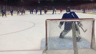 Canucks D-Men and Halak Drill