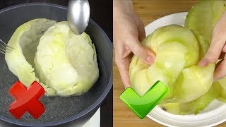 Капуста для голубцов БЕЗ ВОДЫ Смотри! Пять способов! Я больше не варю капусту