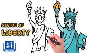 How To Draw 🗽 Statue Of Liberty 🗽 | Draw Independence Day Step By Step
