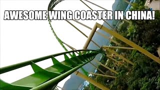 Parrot Coaster Front Seat POV Chimelong Ocean Kingdom Wing Roller Coaster China