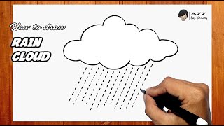 How to draw Rain Cloud step by step