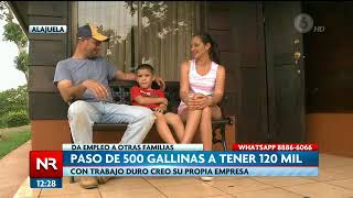 Agricultor pasó de tener 500 gallinas a más de 120 mil