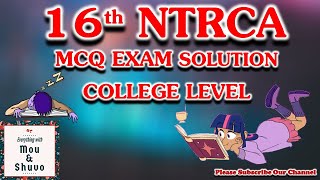 16th NTRCA EXAM MCQ College Level.