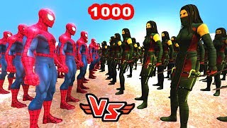 1000 ÖRÜMCEK ADAM VS 1000 ELEKTRA 😱 - Süper Kahramanlar