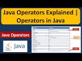 Java Operators Explained | Operators in Java | Java Tutorial