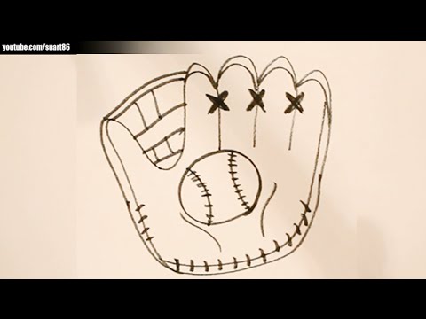 How to draw a baseball glove How to draw a baseball glove