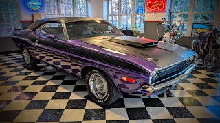 Concourse Restored 1970 Dodge Challenger TA For Sale~#s 340 Six Pack~Auto~Plum Crazy~Hounds Tooth~🔥🧨