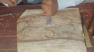 very easy flower and leafs make work wood carving design!