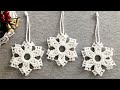 DIY ❄COPOS de NIEVE❄ en MACRAME (paso a paso) | DIY Macrame Snowflake