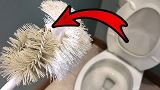 3 EASY ways to REALLY clean the TOILET BRUSH 😱 (quick, amazing and brilliant) 🎉