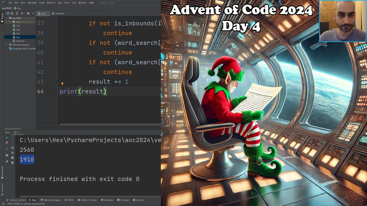Advent Of Code 2024 Python Day 4 Youtube