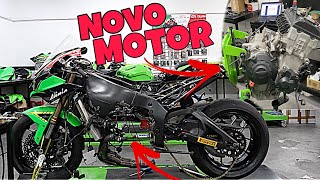 A ZX10R FUNCIONOU - MONTANDO O MOTOR DA KAWASAKI ZX10R PART2 | ENGINE MOTORCYCLE