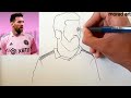 messi drawing how to pencil draw lionel messi from inter miami💥🖍