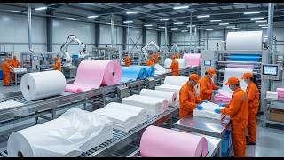 Inside the Tissue Paper Mega Factory – (Full Process) How Ultra-Soft Luxury Rolls Are Made
