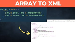 Convert php array into xml file
