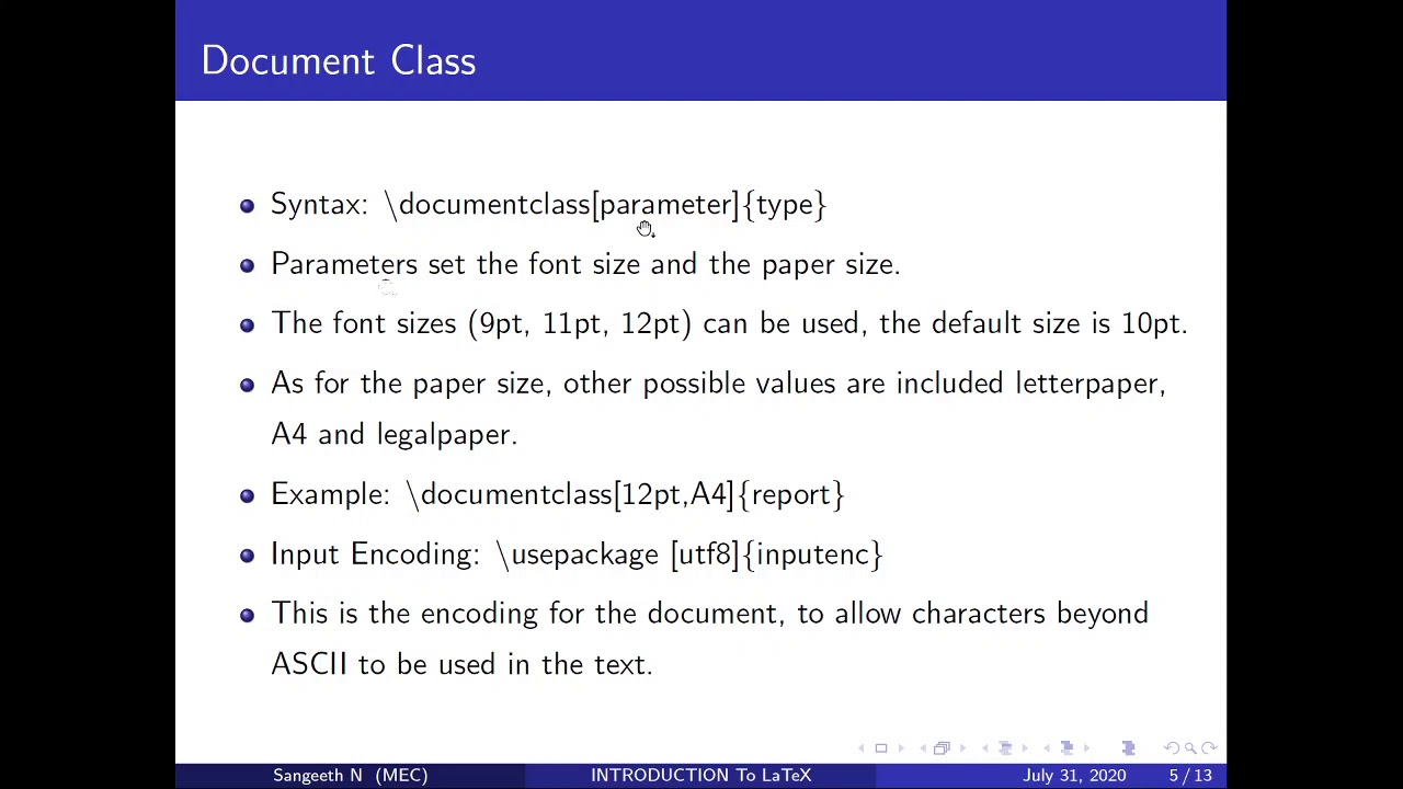 Lecture 01 - Introduction To Overleaf And Report Document Class - YouTube