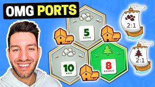 NO WHEAT Ranked Catan Gameplay - Insane Port Strategy