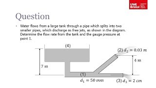 Incompressible Flow (Bernoulli's Equation) - Worked Example 2