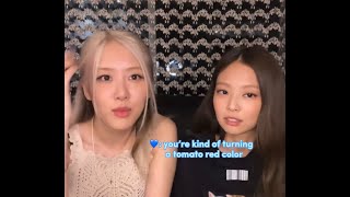 when jennie made rosé blush🫣😳 #chaennie #blackpink #viral #vlive