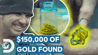 $150,000 Of Gold Found Before Snow Storm Hit! | Gold Rush: White Water