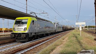 E494 513 CTI + 494 577 Railpool in doppia trazione con tramogge verso Cassano