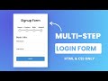 Multi-Step Login Form using HTML , CSS & JS