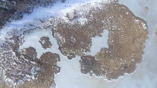 Drone over Lake Kirkkojärvi, Vihti, Finland, end of March 2019