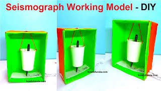 seismograph working model 3d earthquake science project - diy inspire award exhibition  howtofunda