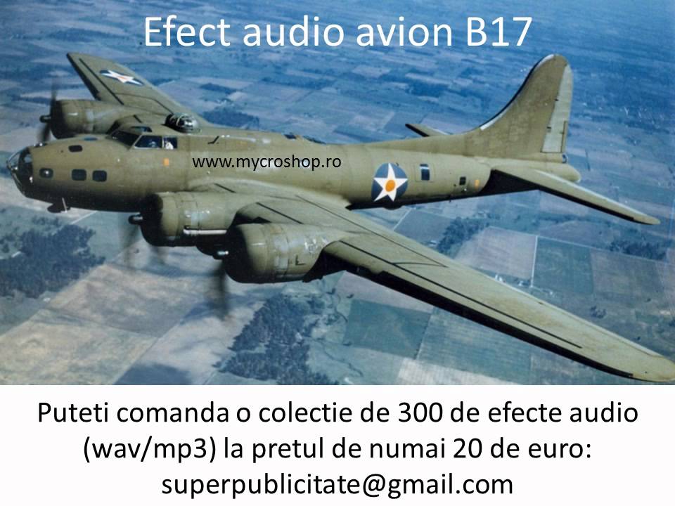 B17 Airplane Sound Effects - Efect Audio Avion B17 - YouTube