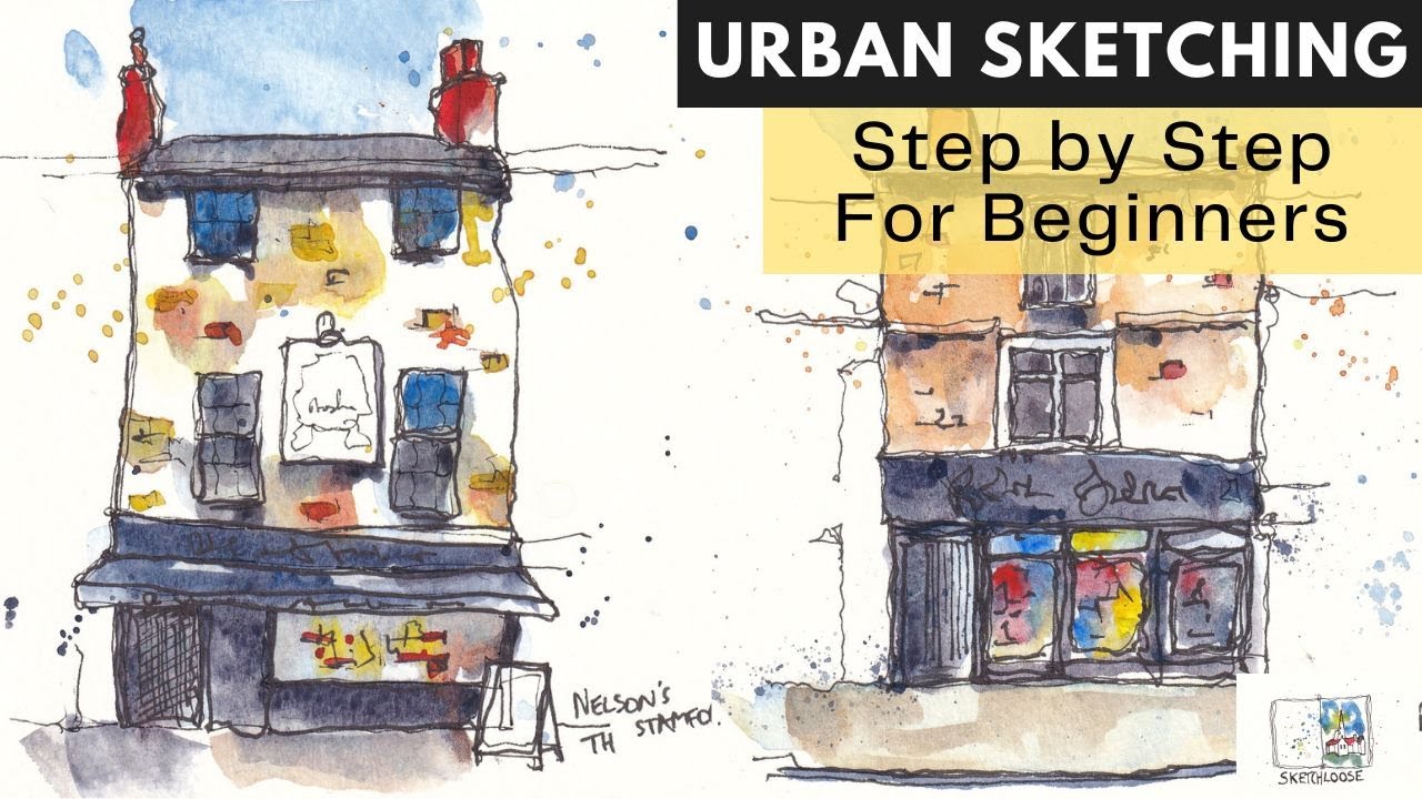 Urban Sketching For Beginners - Step By Step - Tutorial - YouTube