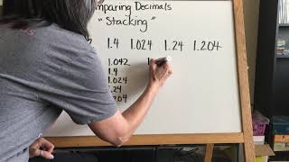 Comparing Decimals "stacking" method