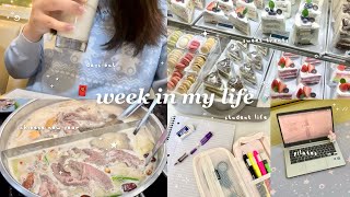 week in my life vlog 𓏲๋࣭࣪˖🏮 student days, chinese new year, home life, pilates, lots of good food