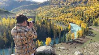 The Moon Bay is the most famous attraction in Kanas, Xinjiang and a resort for photographers