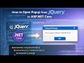 How to Open Popup using JavaScript / jQuery in ASP.NET Core | Step-by-Step Tutorial